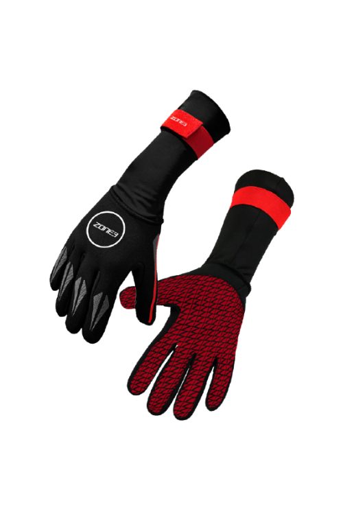 Zone 3 red black neoprene gloves
